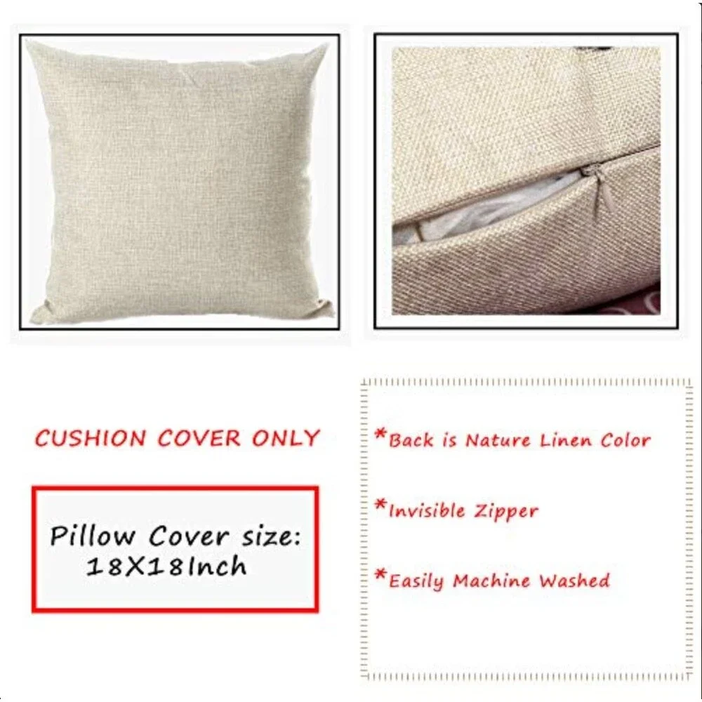 Set of 4 Welcome Fall Throw Pillow Covers Cotton Linen Ocean Beach Theme 18